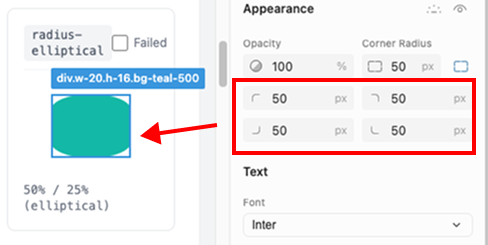 Elliptical Radius doesn't work