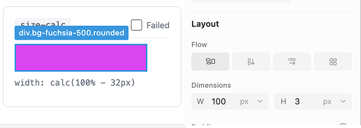 Size calculation fail