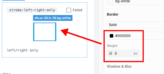 Incorrect border weights