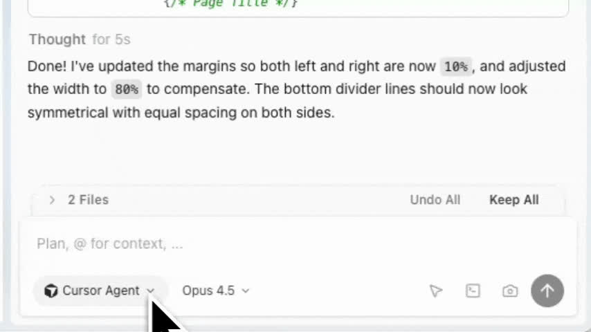 Inspector feature: Switching between AI coding agents including Cursor, Claude Code, and Codex