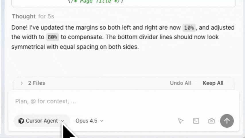 Inspector feature: Switching between AI coding agents including Cursor, Claude Code, and Codex